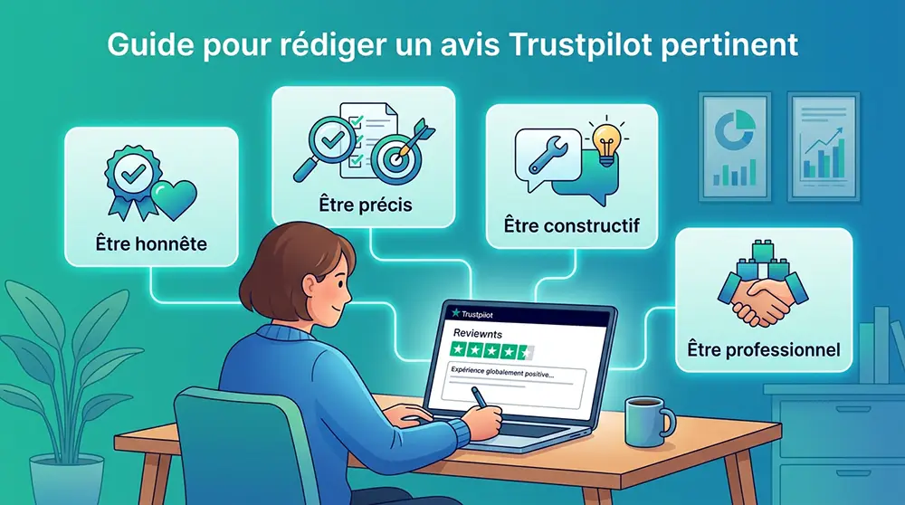 Guide des bonnes pratiques pour laisser un avis sur Trustpilot : être honnête, précis, constructif et professionnel