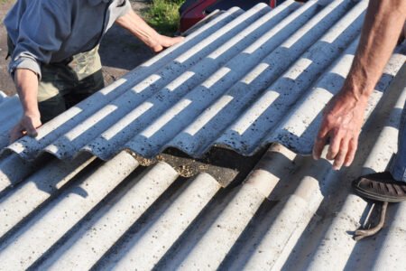 Plaque fibro ciment amiante mur