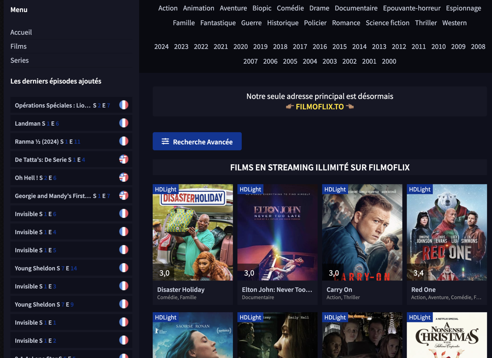 FilmoFlix nouvelle adresse 2025