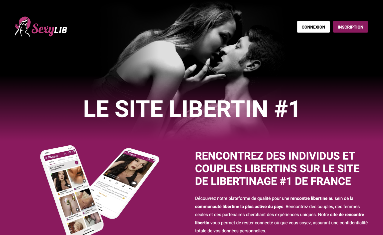 Sexylib : plateforme de rencontres libertines en France sexylib