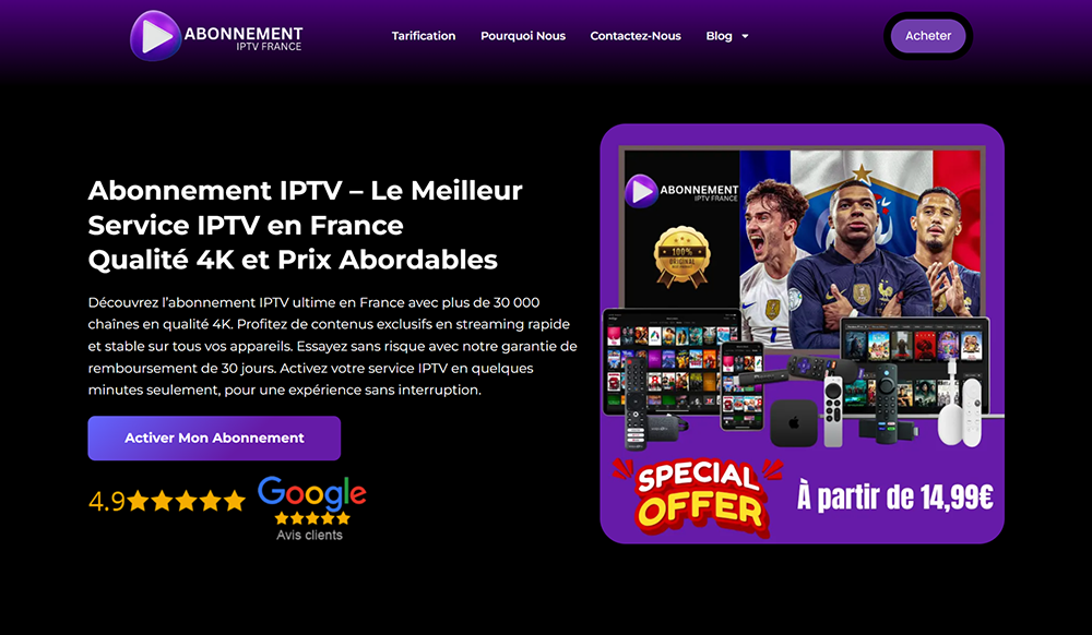 Abonnement IPTV en France