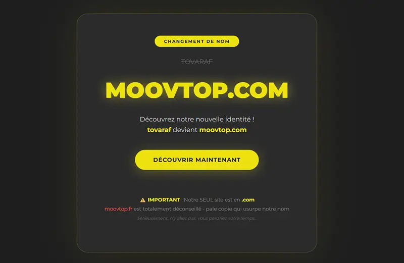 tovaraf devient moovtop