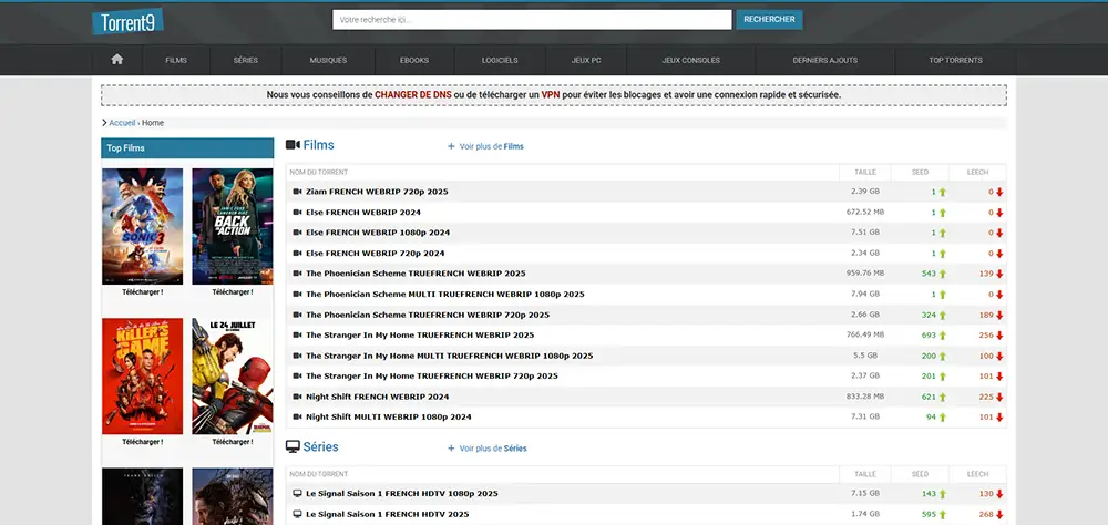 Torrent9 capture d'écran