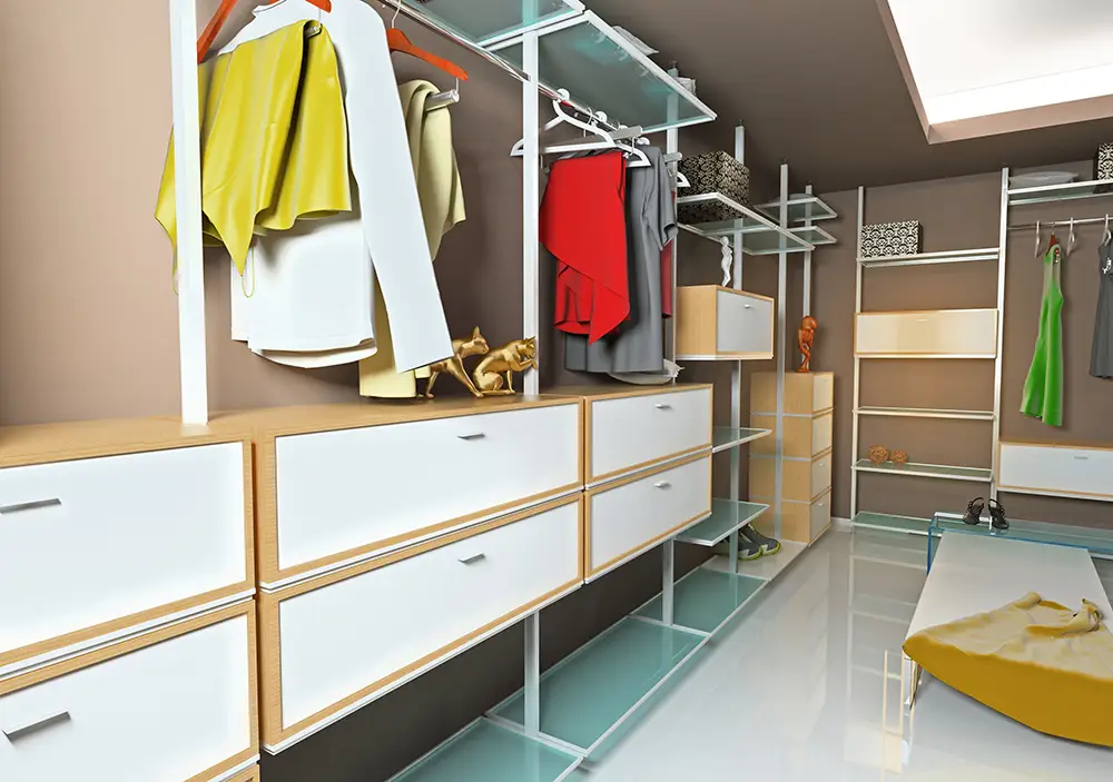 rangement garde-robe en hauteur