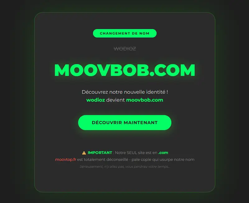 Wodioz change de nom et devient