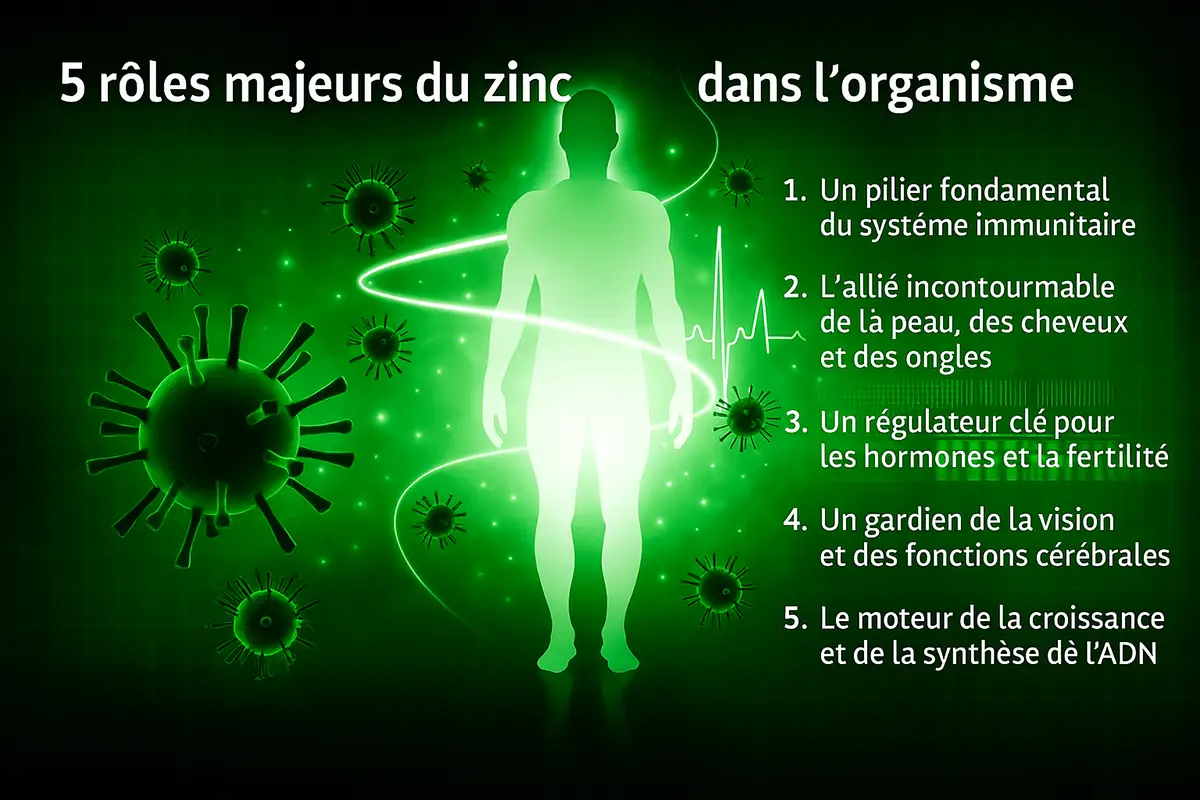 Les 5 rôles majeurs du zinc dans l'organisme