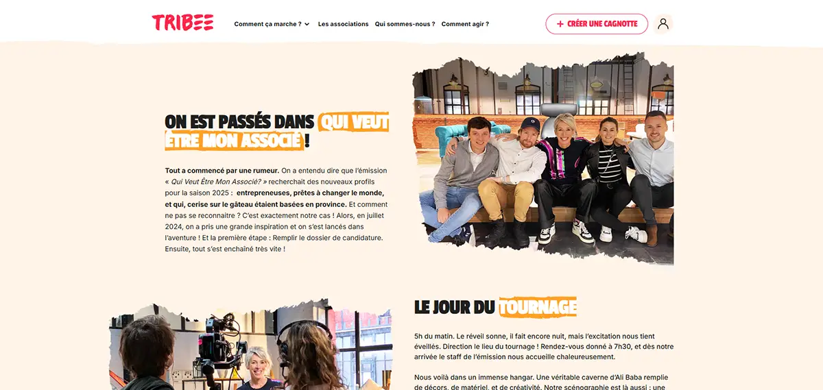 Tribee à qui veut être mon associé ?