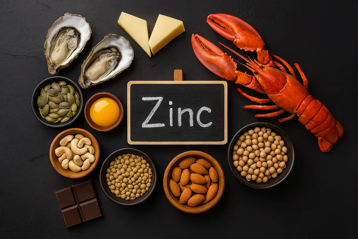 sources de zinc de l'alimentation