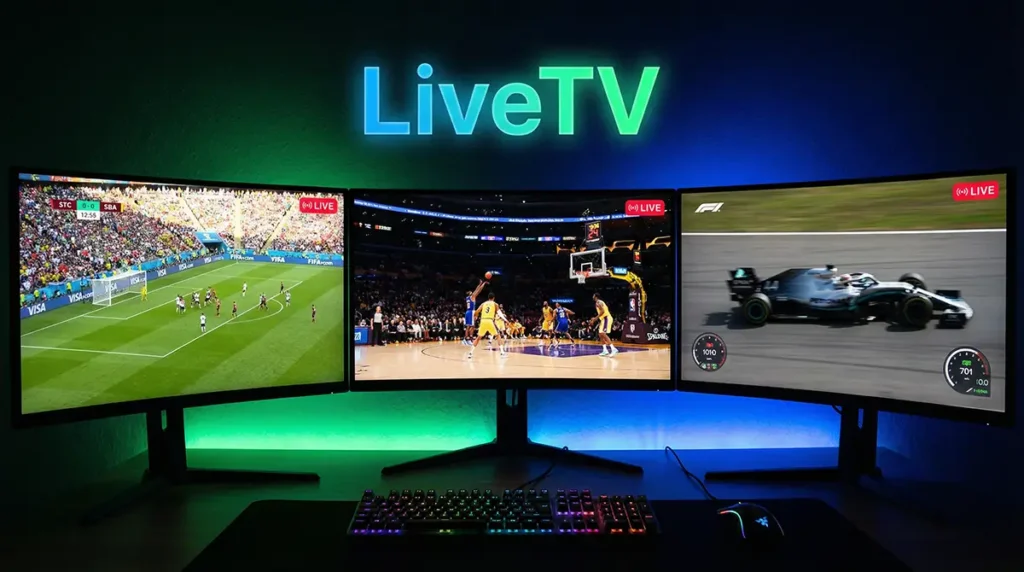 LiveTV : nouvelle adresse janvier 2026 Nouvelle adresse LiveTV 2025 pour le streaming sport gratuit football, tennis et NBA sur écran ordinateur