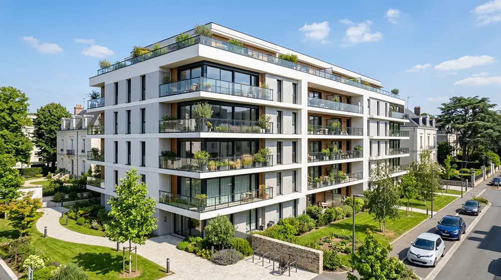 Immobilier neuf : les conseils vrais, vérifiés et utiles que personne ne vous donne Immeuble résidentiel neuf avec balcons et façade moderne dans un quartier urbain français