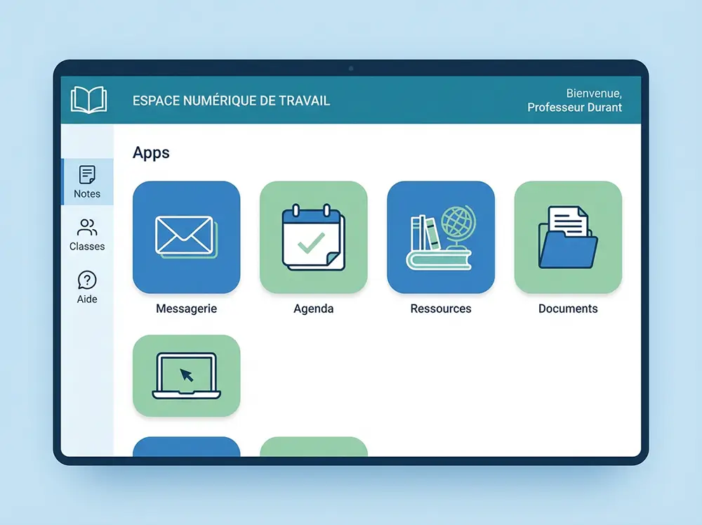 Tableau de bord du portail numérique Toutatice avec accès au Webmail Rennes