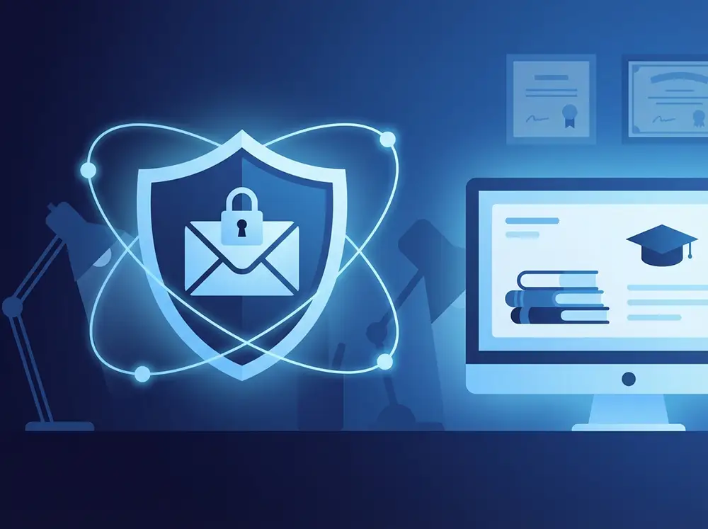 Illustration représentant la cybersécurité de la messagerie académique Webmail Rennes