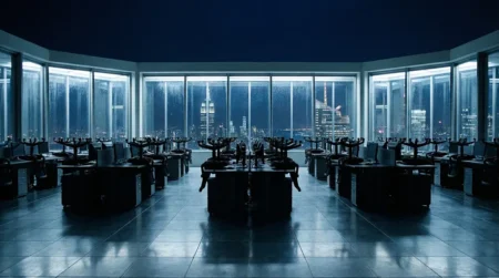 Le monde a changé en un week-end — et ce qui nous attend est bien pire Open space de grande entreprise tech vide après vague de licenciements liée à la transformation IA emplois