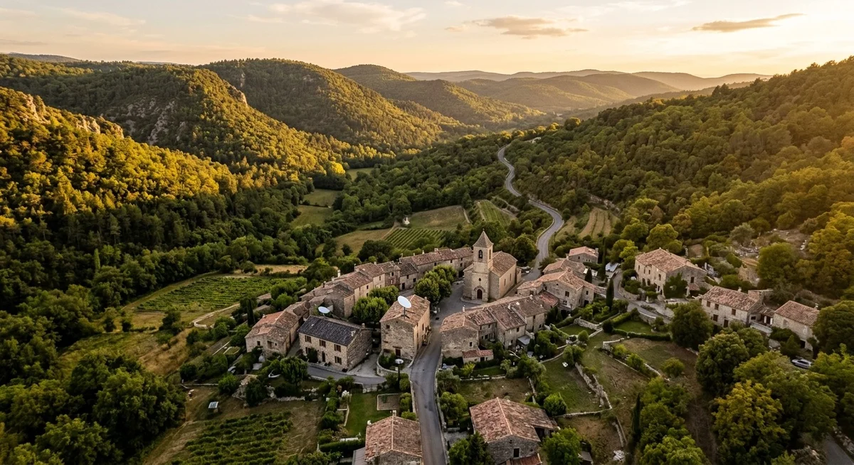 Starlink connecte les zones blanches rurales en France Village rural français isolé connecté à internet grâce à Starlink en zone blanche