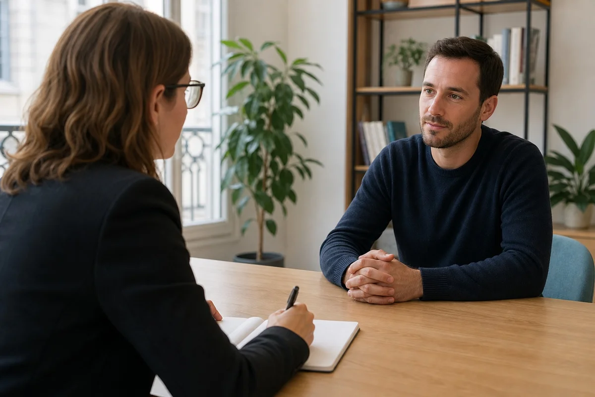 Entretien conseiller en évolution professionnelle CEP avant démission Entretien entre un salarié et un conseiller en évolution professionnelle CEP avant démission reconversion