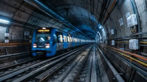 Quelle solution pour améliorer la connectivité mobile dans les transports ? Tunnel de métro équipé d'antennes DAS pour améliorer la connectivité mobile 4G-5G dans les transports souterrains