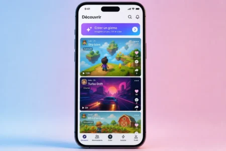 Pocket de Meta : ce que vaut vraiment l’appli qui crée des jeux vidéo par IA Interface de l'application Pocket de Meta montrant un fil de mini-jeux générés par IA en français