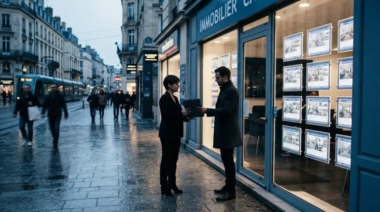 Ouvrir une franchise ou se lancer en indépendant : le comparatif pour réussir son agence immobilière Devanture d'une agence immobilière en franchise, comparatif avec agence indépendante