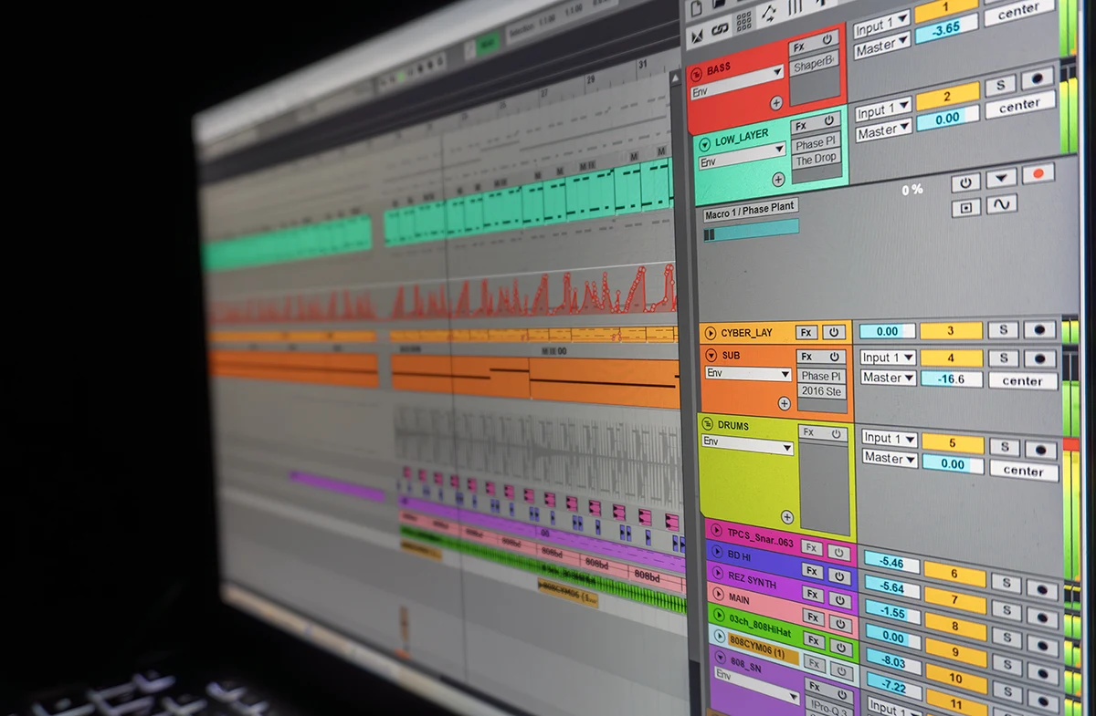 Interface Reaper sur ordinateur